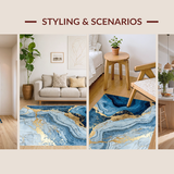 Sophisticated Contemporary Geometric Motif(Blue)