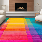 Ultra Soft Area Rug, Non Slip, Stain Resistant, Washable Area Rugs for Living Room, Bedroom, Stylish Gradient Spectrum Design(Yellow)