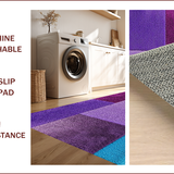 Ultra Soft Area Rug, Non Slip, Stain Resistant, Washable Area Rugs for Living Room, Bedroom, Trendy Purple Blue Living Room Washable Rug(Purple)