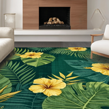 Contemporary Leafy Patterned Accent(Green)