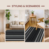 Stylish Geometric Patterned Entryway Accent(Black)