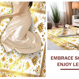 Ultra Soft Area Rug, Non Slip, Stain Resistant, Washable Area Rugs for Living Room, Bedroom, Artistic Lattice Composition(White)