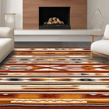 Ultra Soft Area Rug, Non Slip, Stain Resistant, Washable Area Rugs for Living Room, Bedroom, Striking Tiled Pattern in Rich Hues(Brown)