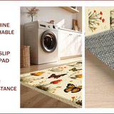 Ultra Soft Area Rug, Non Slip, Stain Resistant, Washable Area Rugs for Living Room, Bedroom, Unique Mushroom Spring Kitchen Decor(Beige)