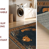 Ultra Soft Area Rug, Non Slip, Stain Resistant, Washable Area Rugs for Living Room, Bedroom, Whimsical Playful Animal Theme Aesthetic(Brown)