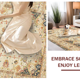 Contemporary Striped Floral Aesthetic(Beige)