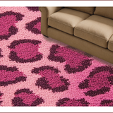 Ultra Soft Area Rug, Non Slip, Stain Resistant, Washable Area Rugs for Living Room, Bedroom, Vibrant Plush Faux Fur Rug for 70s Home Decor(Pink)