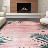 Ultra Soft Area Rug, Non Slip, Stain Resistant, Washable Area Rugs for Living Room, Bedroom, Cozy Modern Lattice Arrangement(Pink)