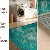 Ultra Soft Area Rug, Non Slip, Stain Resistant, Washable Area Rugs for Living Room, Bedroom, Sophisticated Green-Blue Harmony(Blue)