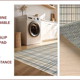 Ultra Soft Area Rug, Non Slip, Stain Resistant, Washable Area Rugs for Living Room, Bedroom, Chic Contemporary Diamond Motif(Beige)
