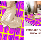 Ultra Soft Area Rug, Non Slip, Stain Resistant, Washable Area Rugs for Living Room, Bedroom, Vibrant Abstract Playful Graphics(Pink)