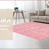 Ultra Soft Area Rug, Non Slip, Stain Resistant, Washable Area Rugs for Living Room, Bedroom, Whimsical Pink Bath Mat Non-Slip Microfiber(Pink)
