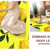 Bright Yellow Fruit Motif Runner(Yellow)