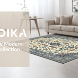 Ultra Soft Area Rug, Non Slip, Stain Resistant, Washable Area Rugs for Living Room, Bedroom, Charming Animal Motif in Earthy Tones(Beige)