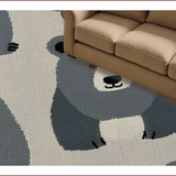 Ultra Soft Area Rug, Non Slip, Stain Resistant, Washable Area Rugs for Living Room, Bedroom, Nature-Inspired Wildlife Lodge Non-Slip Carpet(Gray)