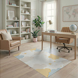 Fluffy Pastel Clouds Stars Kids Rug
