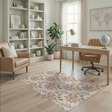 Blush Pink Floral Vintage No. 17 Area Rug