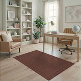 Brown Textured Rustic Area Rug