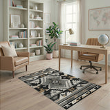 Grey Southwestern Geometric Tribal Rug