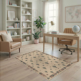 Beige Southwestern Cactus Arrow Area Rug