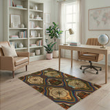 Rainbow Compass Boho Adventure Area Rug