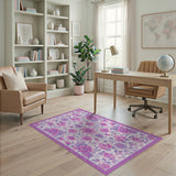 Purple Floral Vintage No. 2 Area Rug