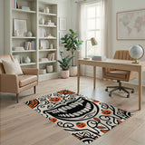 Halloween Fanged Pumpkin Grin Area Rug