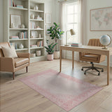 Blush Traditional Persian Blush Pink Traditional Persian Area Rug
