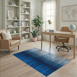 Blue Ombre Geometric Area Rug