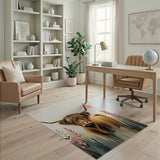 Shaggy Highland Cow Meadow Area Rug