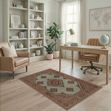 Southwestern Geometric Area Rug in Terracotta