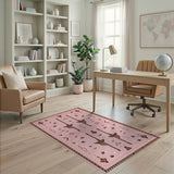 Pink Heritage Tribal Geometric Area Rug