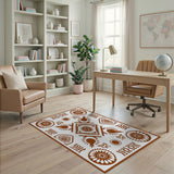 Heritage Tribal Orange Heritage Tribal Geometric Area Rug