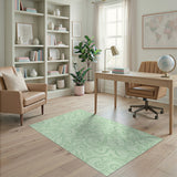 Mint Green Swirl Abstract Area Rug