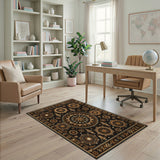Heritage Tribal Gold Sunburst Area Rug