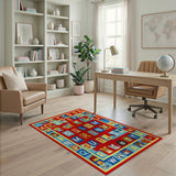 Playful ABC Alphabet Kids Rug with Cartoon Animals