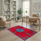 Multi-color and Patterns Ornate Red Persian Medallion Rug