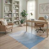 Misty Layered Blue Ombre Area Rug