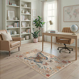 Vintage Butterfly Floral Area Rug
