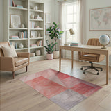 Blush Pink Geometric Abstract Area Rug