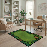 Cartoon Forest Clearing Kids Area Rug