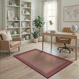 Red Red Border Traditional Persian Area Rug