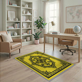 Traditional Persian Ornate Yellow Persian Medallion Rug