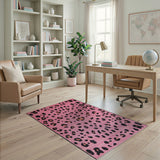 Hot Pink Leopard Spot Area Rug