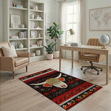 Highland Cow Geometric Southwestern Rug