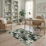 Verdant Pine Forest Washable Area Rug