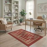 Red Salmon Fish Persian Area Rug