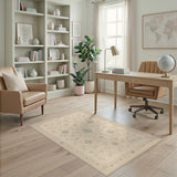 Beige Floral Vintage No. 3 Area Rug