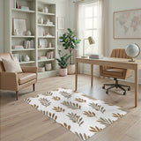 Brown Olive Branch Washable Area Rug