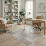 Modern Grey Tonal Striped Geometric Area Rug